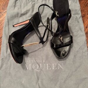 Alexander McQueen Strappy Black Heels